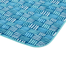 Load image into Gallery viewer, Light Speed Oversized Outdoor Blanket Teal &amp; Baby Blue Trim-Liquidation Store

