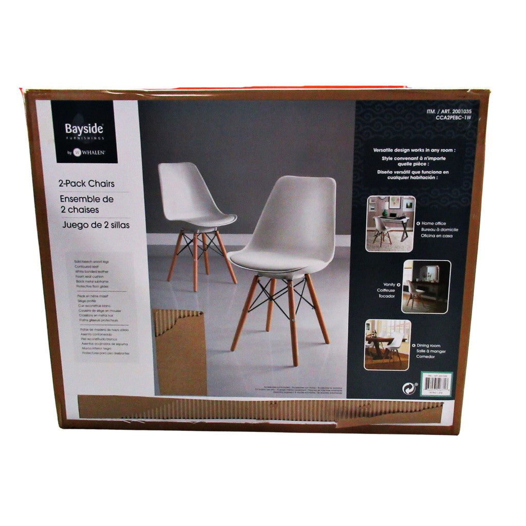 Bayside Eiffel Chair 2 pack White