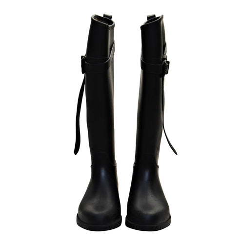 Burberry Knee High Rubber Rain Boots 8.5 (39) Black