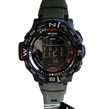 Load image into Gallery viewer, Casio Men S PRO TREK Atomic Solar Triple Sensor Watch Green Silicone Strap
