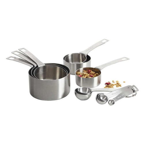 Chicago Metallic 12 Piece Stainless Steel Measuring Cup and Spoon Set