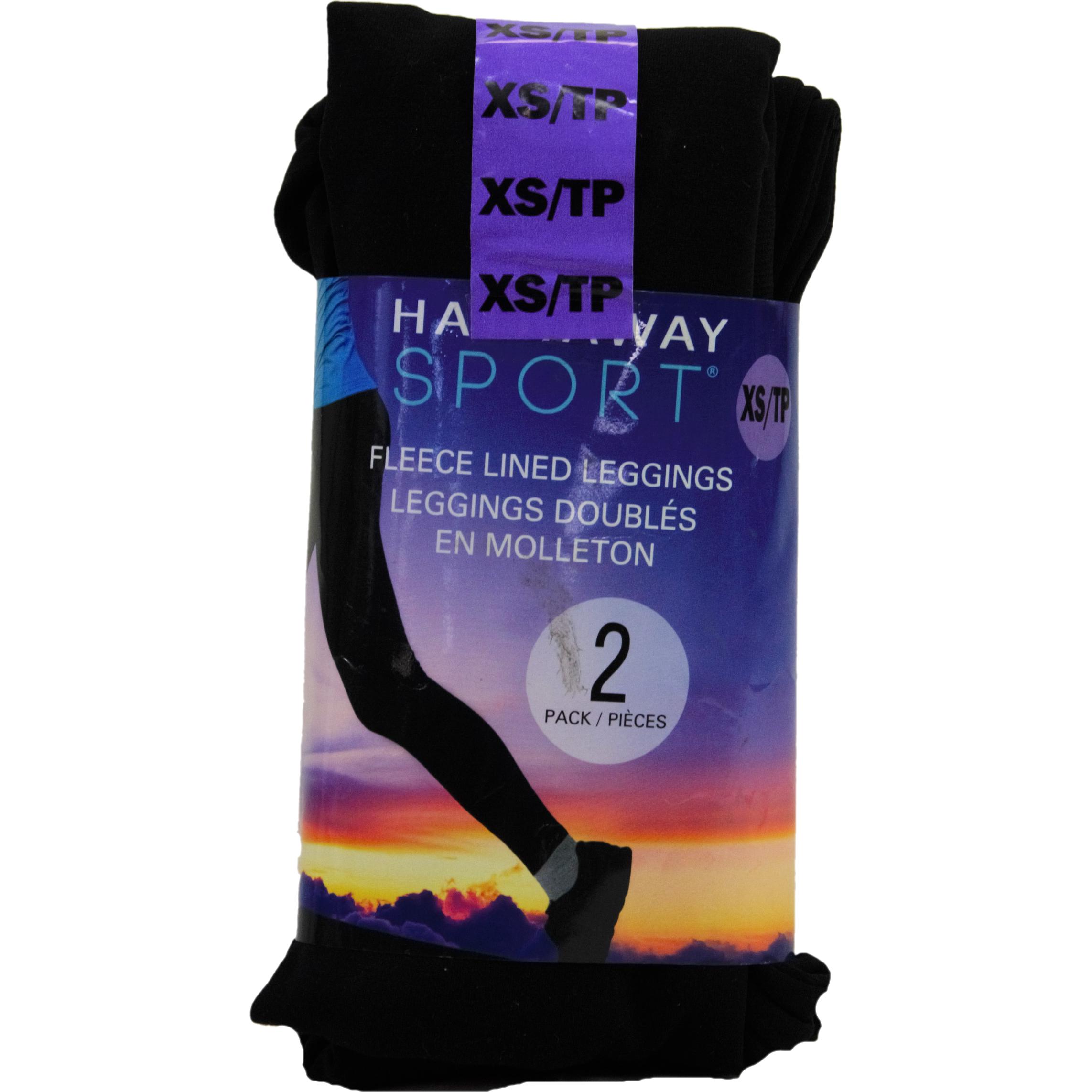 Hathaway Sport Fleece Lined Leggings - 2 Pack (Black) Extra Small –  Liquidation Nation