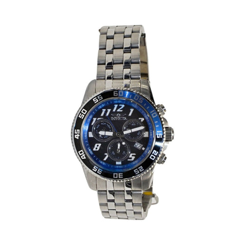 Invicta Men's Pro Diver Chrono Stainless Steel Model 20478 Watch - Black Dial Blue Accent