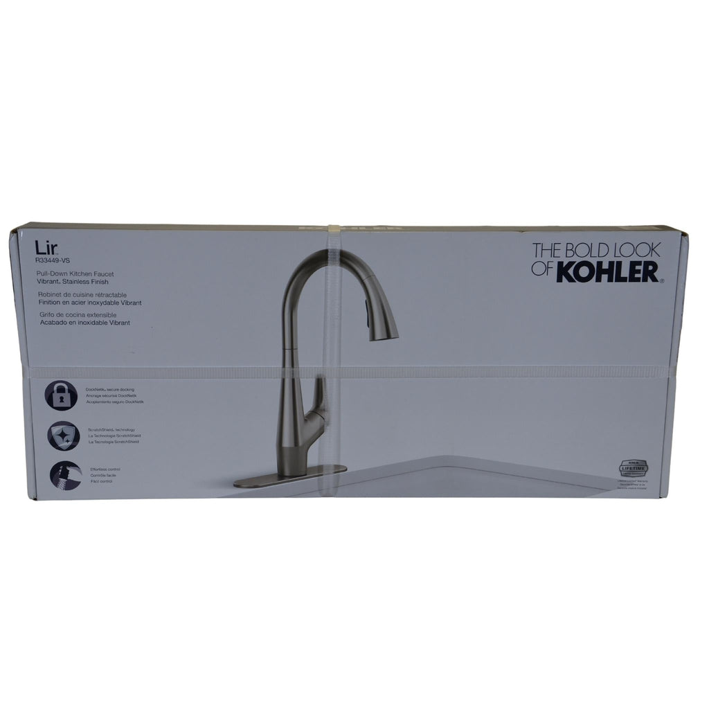 Kohler Lir R33449-VS Pulldown Kitchen Faucet - Vibrant Stainless Finish - NOB authentic