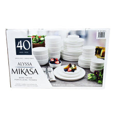 Load image into Gallery viewer, Mikasa Alyssa Bone China Dinnerware Set 40-piece
