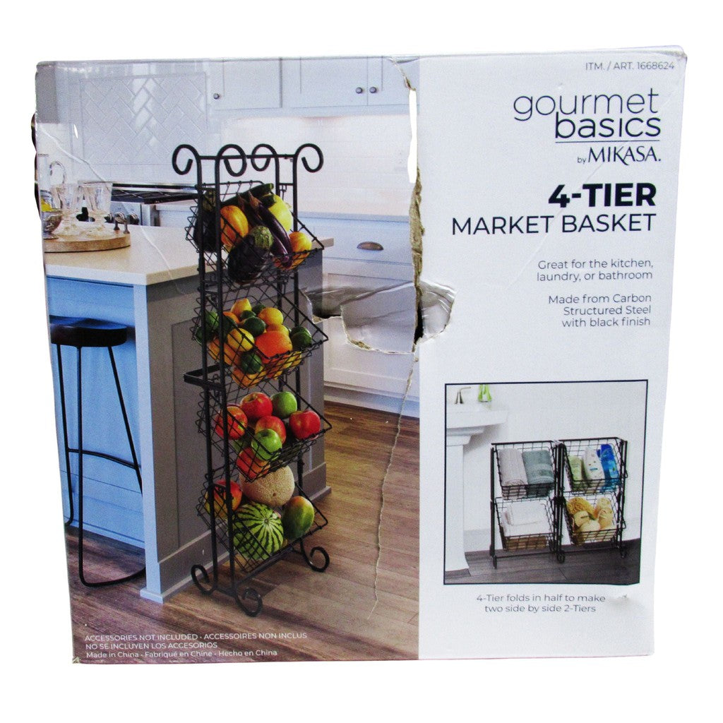 Mikasa Gourmet Basics 4 Tier Market Basket Liquidation Nation