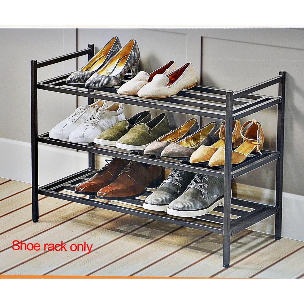 neatroX Neatfreak! Heavy Duty Stackable Shoe Rack - 3 Tier - Charcoal Grey