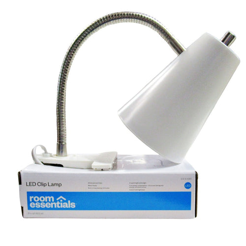 Room Essentials Clip Table Lamp White