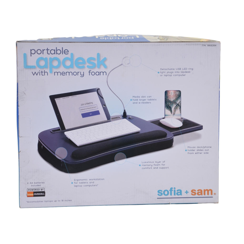 Sofia + Sam Portable Lapdesk with Memory Foam Liquidation Nation