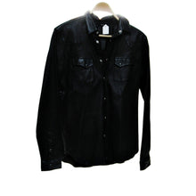 Load image into Gallery viewer, The Kooples Black Leather Shirt Men M
