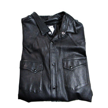 Load image into Gallery viewer, The Kooples Black Leather Shirt Men M
