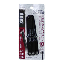 Load image into Gallery viewer, Anex Black 6102T Ultra Low Profile 10mm Screwdriver Handle Set of 3
