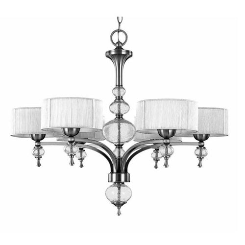 World Imports Bayonne Collection 6-Light Chandelier Brushed Nickel