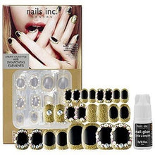 Load image into Gallery viewer, Bling It On Crystaltastic Nails Luxurious Black and Gold
