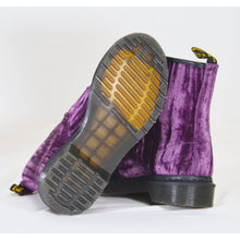 Load image into Gallery viewer, Dr. Martens Castel Crushed Velvet Boots - Purple - 5L
