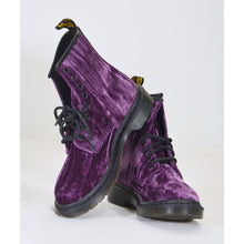 Load image into Gallery viewer, Dr. Martens Castel Crushed Velvet Boots - Purple - 5L-Footwear-Sale-Liquidation Nation

