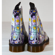 Load image into Gallery viewer, Dr. Martens Pascal Purple Slime Drip Floral Boots Boots 6
