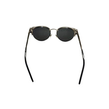 Load image into Gallery viewer, Ladies Safilo x Dior Round Browline Sunglasses - Black/Blue/Gunmetal
