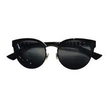 Load image into Gallery viewer, Ladies Safilo x Dior Round Browline Sunglasses - Black/Blue/Gunmetal-Liquidation Nation
