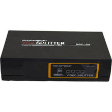 Load image into Gallery viewer, Monoprice 4 Way SVGA VGA Splitter Amplifier Multiplier 400 MHz Black
