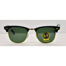 Load image into Gallery viewer, Ray-Ban &#39;Clubmaster&#39; 49mm Sunglasses in Black/Gold-Designer Sunglasses Sale
