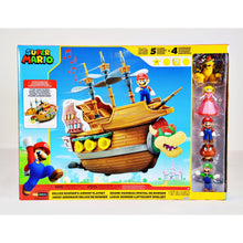 Load image into Gallery viewer, Super Mario Deluxe Bowser Airship Playset with 5 Figures
