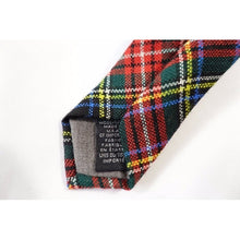 Load image into Gallery viewer, Todd Snyder Black Stewart USA Plaid Red 2.25 inch width Skinny Wool Neck Tie
