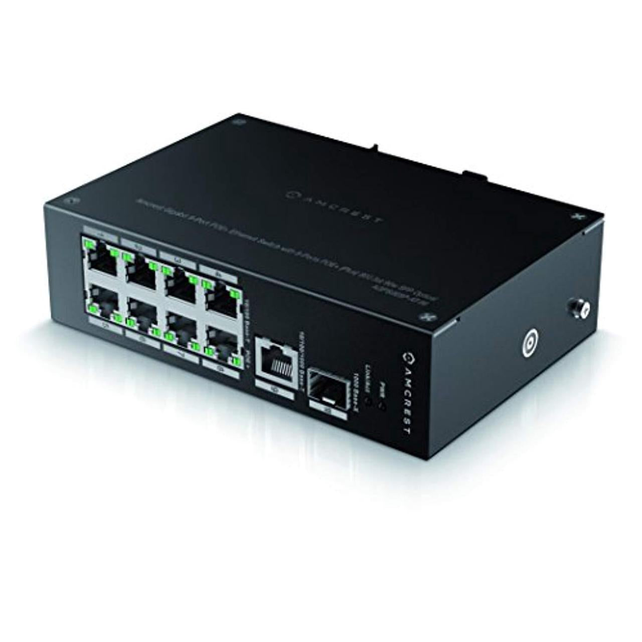 Amcrest 8-Port POE+ Power Over Ethernet POE Switch with Metal