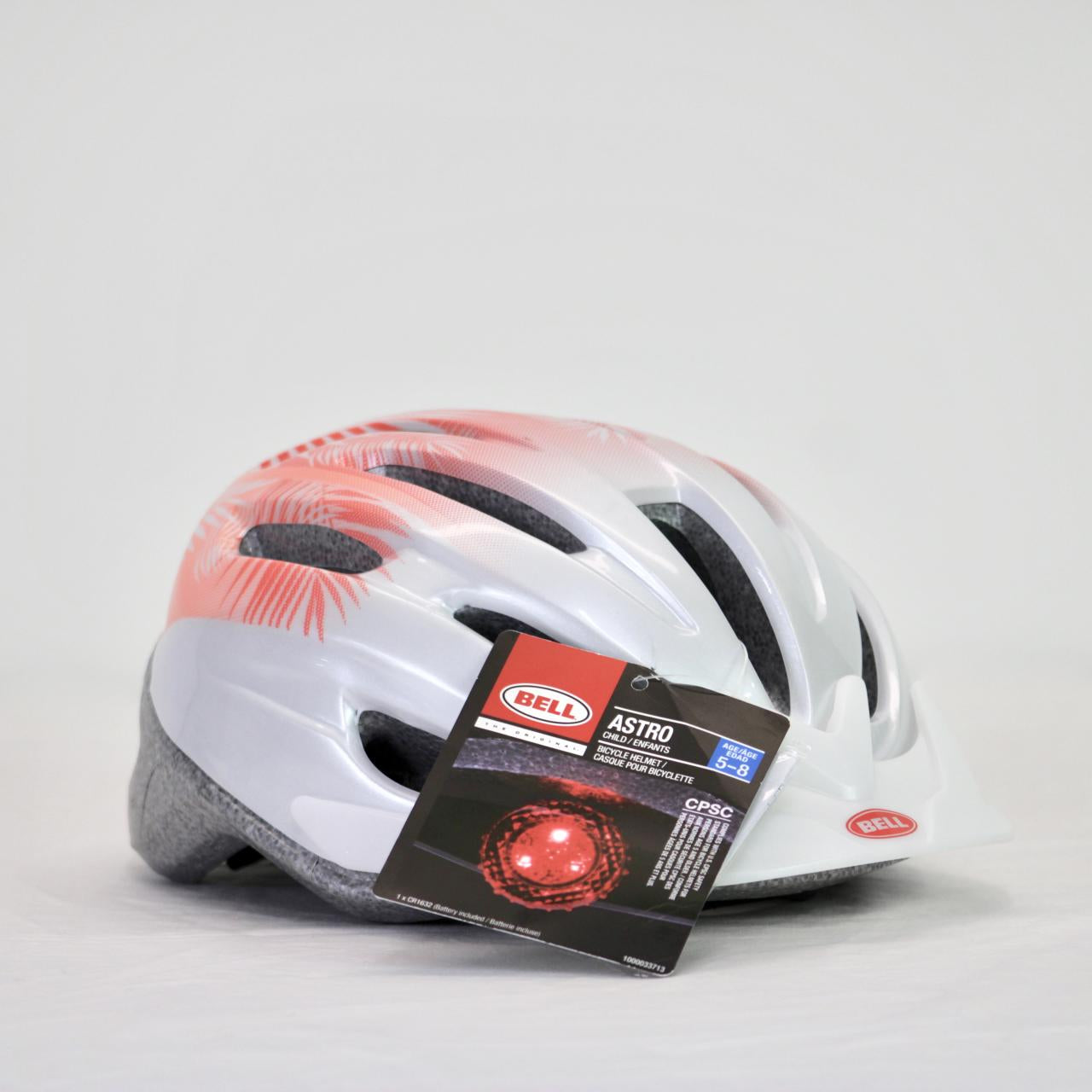 Bell Sports Astro Coral/ White Bicycle Helmet Age 5-8