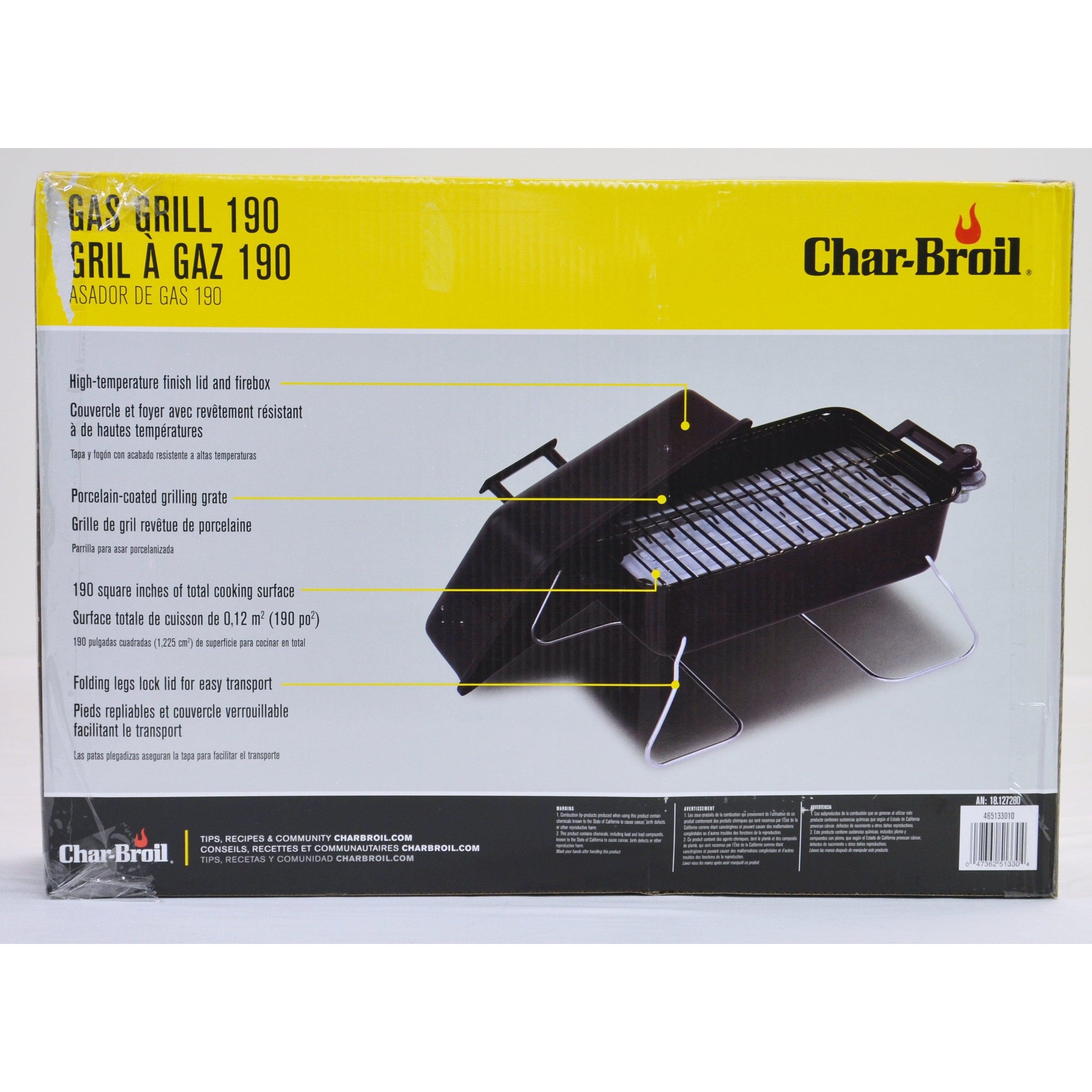 Char Broil Standard Portable Liquid Propane Gas Grill Black