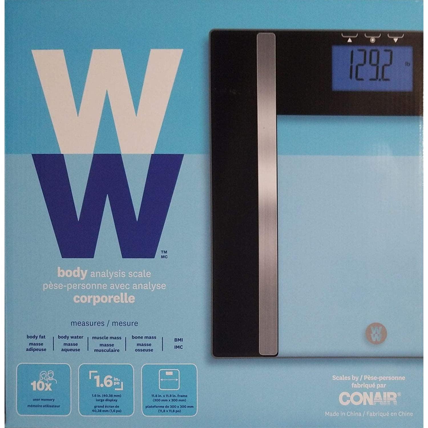 Conair WW78 Weight Watchers Glass Body+Bone Analysis Digital Scale (Damaged  Box)