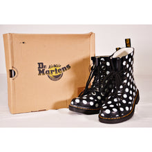 Load image into Gallery viewer, Dr. Martens Drench Rubber Boot Black and White Polka Dots (5M) (6L)
