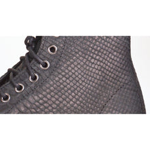Load image into Gallery viewer, Dr. Martens Unisex Leather Combat Boots - Python - Black - 4M/5L
