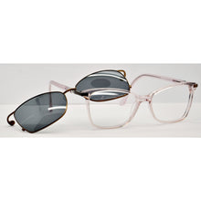 Load image into Gallery viewer, EasyClip EC602 Women&#39;s Frame with clip-on sunglasses - Crystal Light Pink
