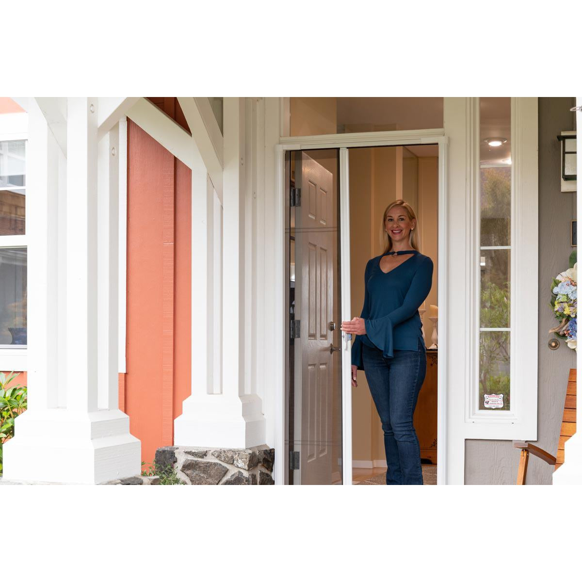 retractable single screen door handle included