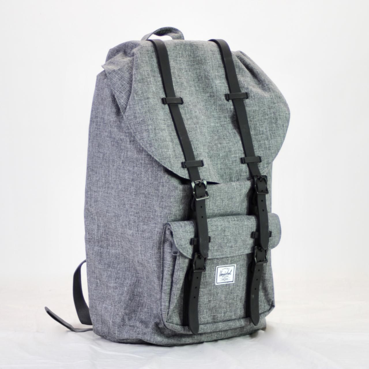 Herschel Supply Co. Raven Crosshatch Black Mid Volume Little America Backpack