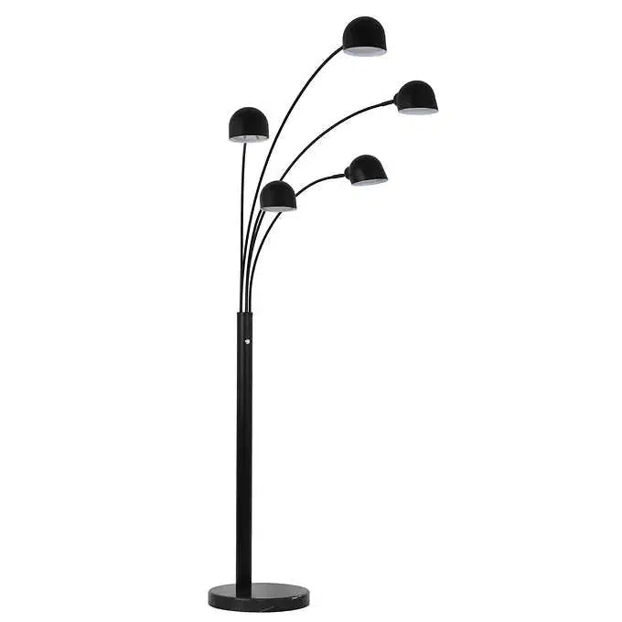J. Hunt Home Modern Metal 5 arm Floor Lamp Black Liquidation Nation