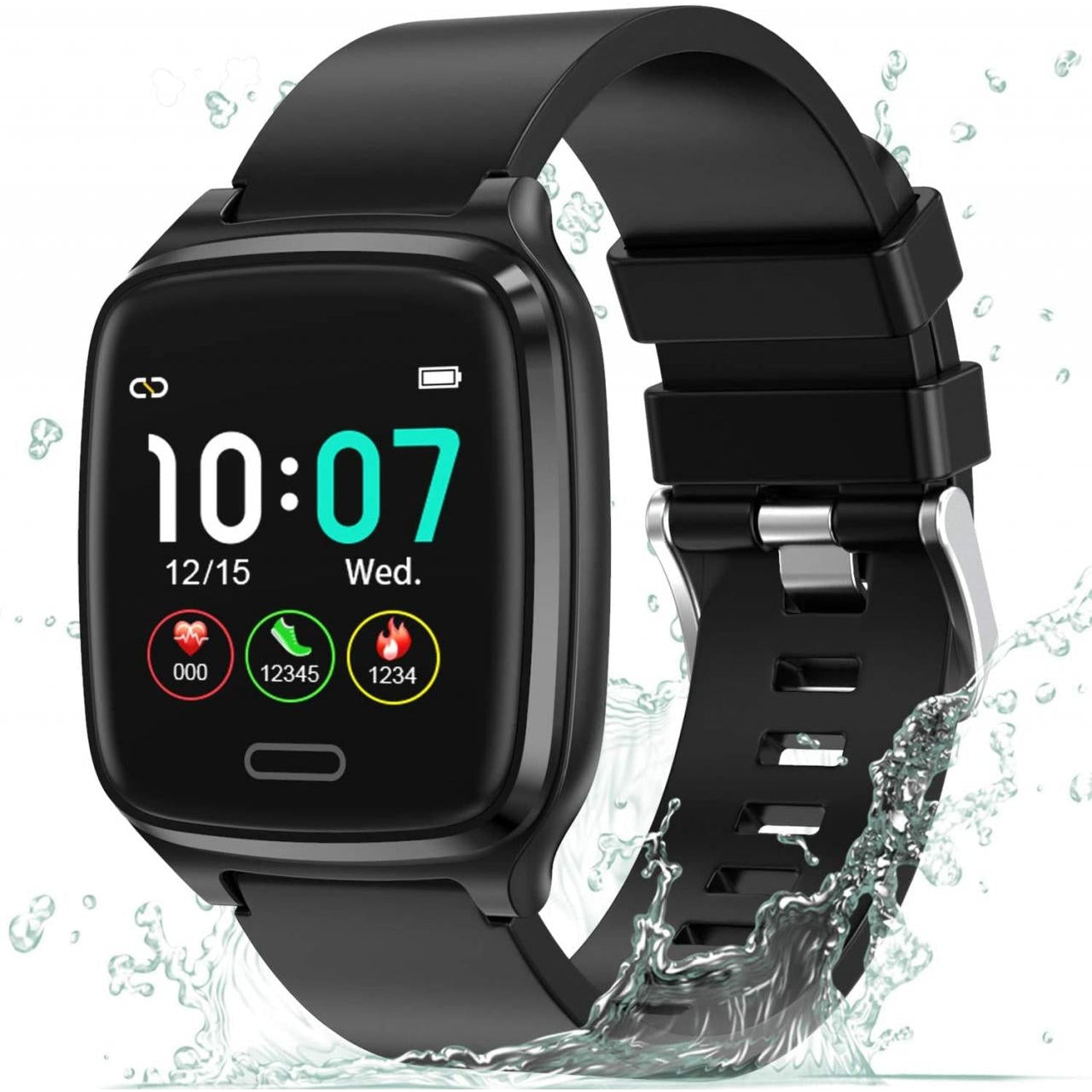 L8Star Smart Watch in Black