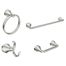 Load image into Gallery viewer, MOEN Wellton 4-Piece Brushed Nickel Bath Accessory Kit
