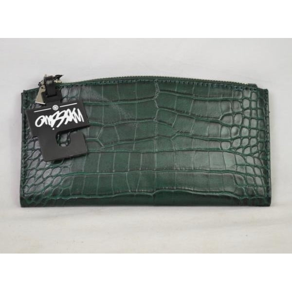 Mossimo Women's Faux Croc Skin Wallet with Snap Closure Green