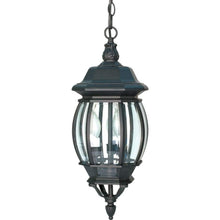 Load image into Gallery viewer, Nuvo Lighting 60/896 Central Park 3 Light Outdoor Hanging Lantern in Textured Black 7&quot;
