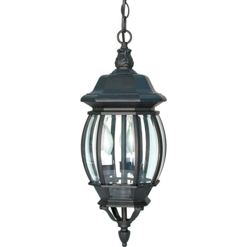 Nuvo Lighting 60/896 Central Park 3 Light Outdoor Hanging Lantern in Textured Black 7