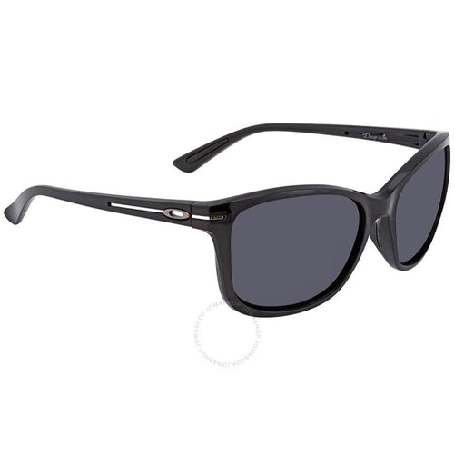 Oakley Women's Drop-In Rectangular Sunglasses, Polished Black