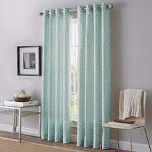 Load image into Gallery viewer, Peri Home Herringbone Grommet Top Window Curtain Panel 86&quot; Blue
