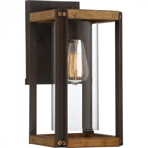 Quoizel-Marion Square Outdoor Lantern with Rustic Black Finish