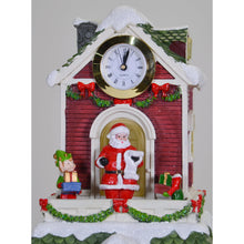 Load image into Gallery viewer, Santa&#39;s Workshop Electronic Christmas Decoration With Music/Lights/Clock
