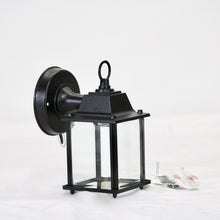 Load image into Gallery viewer, Satco Nuvo Textured Black Cube Lantern w/ Beveled Glass
