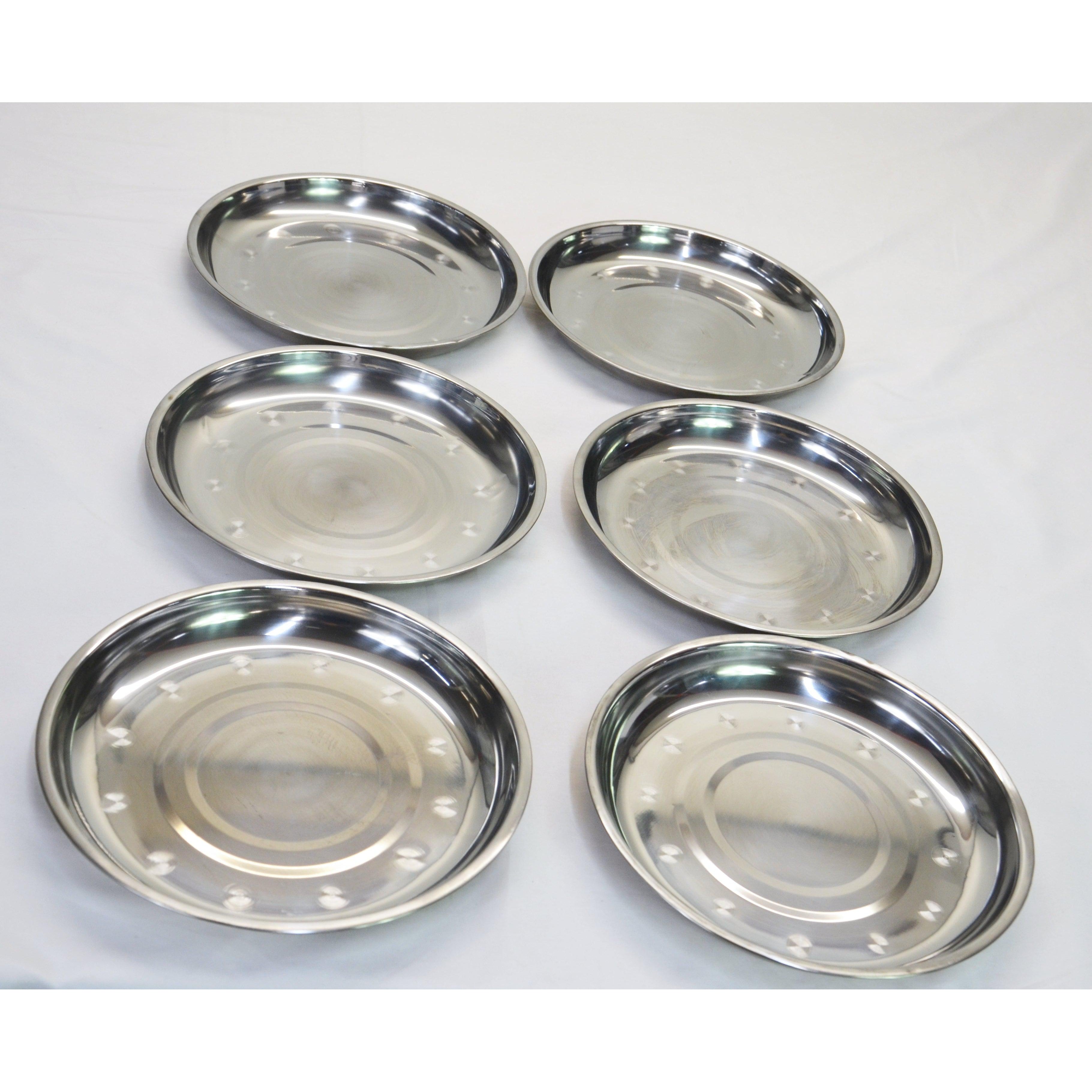Stainless Steel Camping Plate 6Pcs – Liquidation Nation