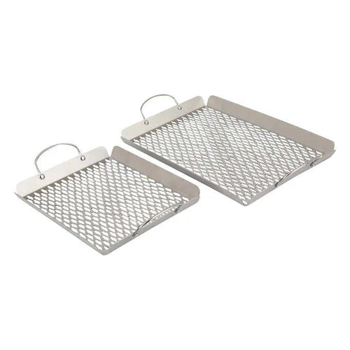 Stainless-steel Barbecue Baskets, 2-pack