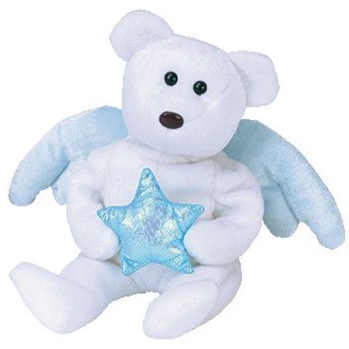 TY Beanie Baby Star - Angel Bear Blue